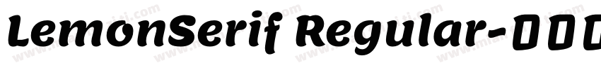 LemonSerif Regular字体转换